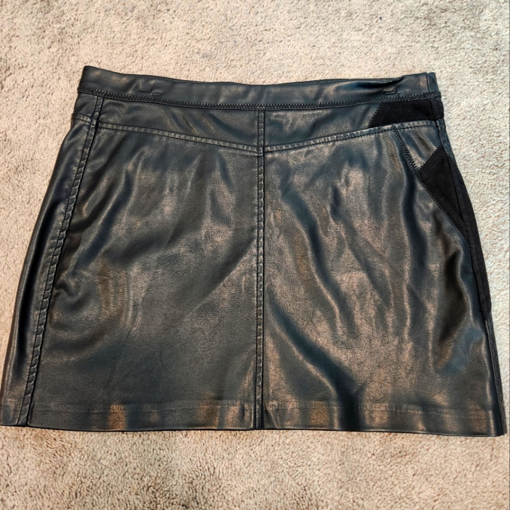 Blank NYC Black Leather Skirt